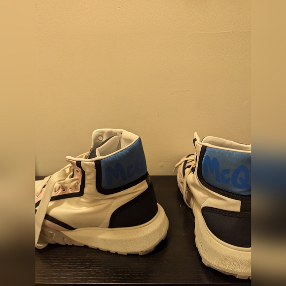 Alexander McQueen Men's Multicolored High-Top Court Trainer Size 41.5 EU 8.5 US - Picture 7 of 14